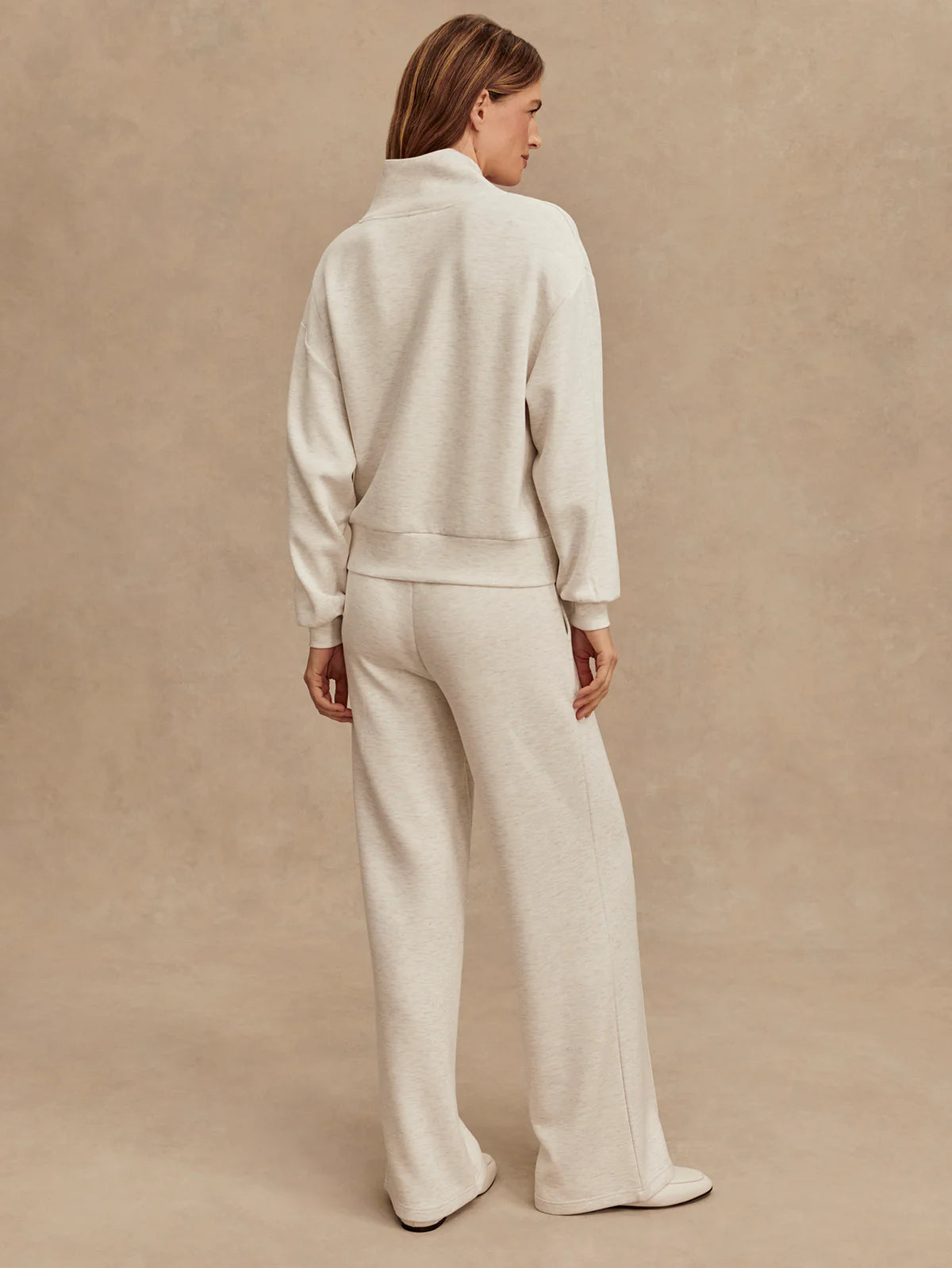 The Wide Leg Pant 28” | Ivory Marl