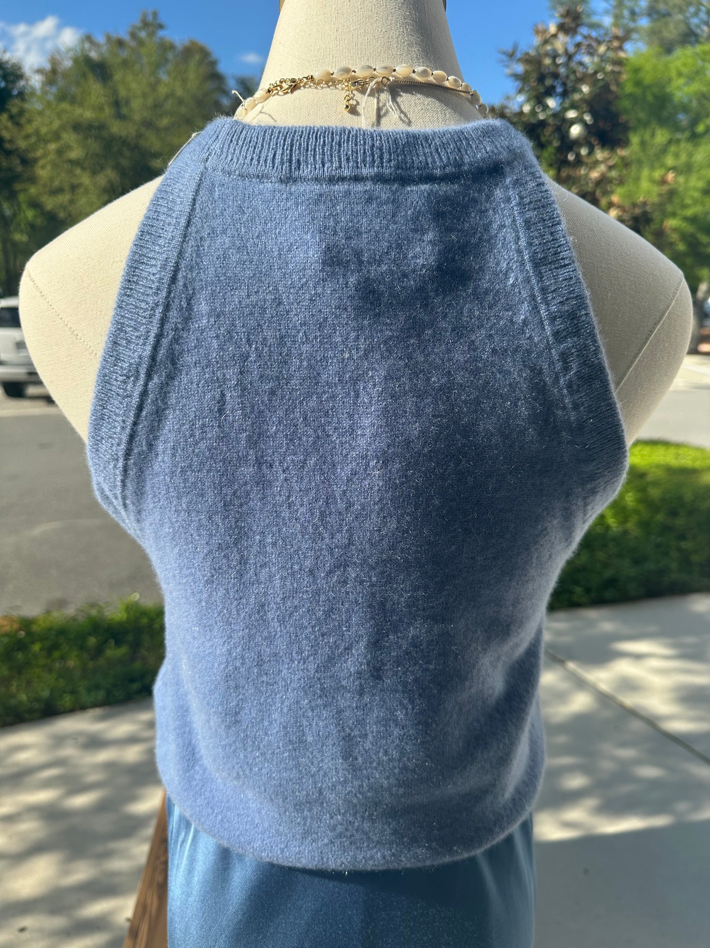 Frankie Cashmere Tank | Indigo