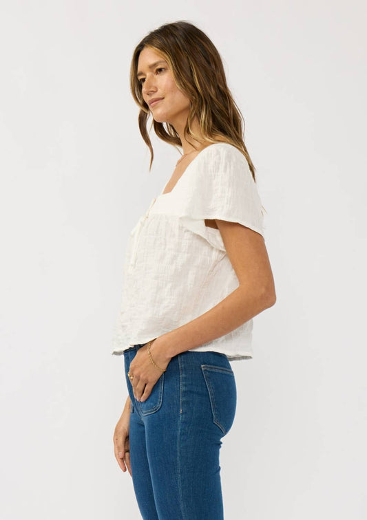 Susannah Square Neck Gauze Top