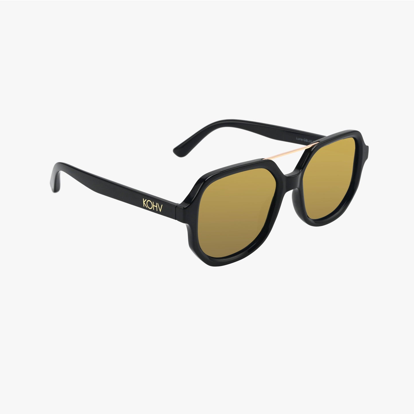 LUNA GOLD Polarized Square Designer Fashion Sunglasses
