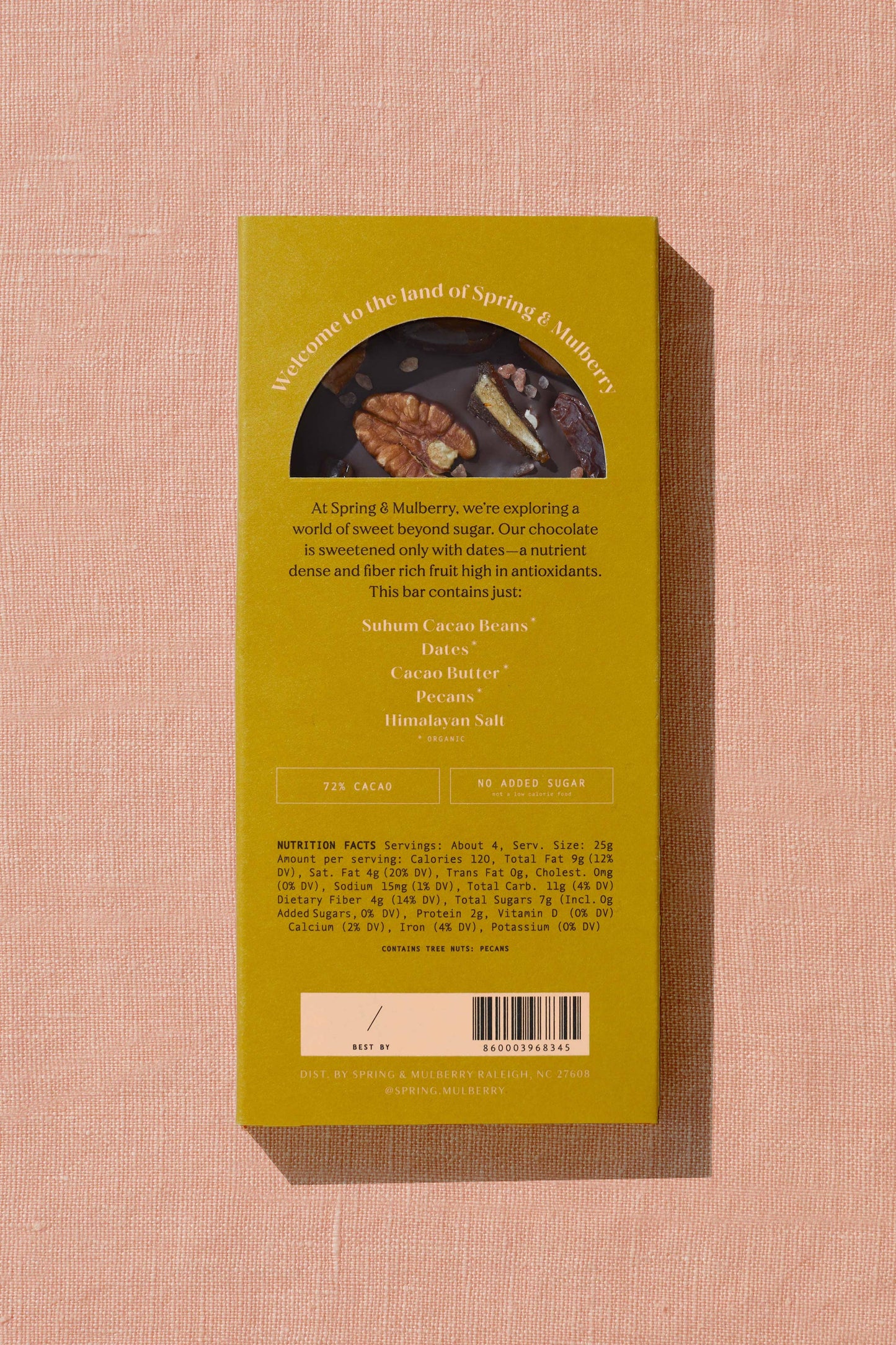 Medjool Date, Pecan, Salt Date-Sweetened Dark Chocolate
