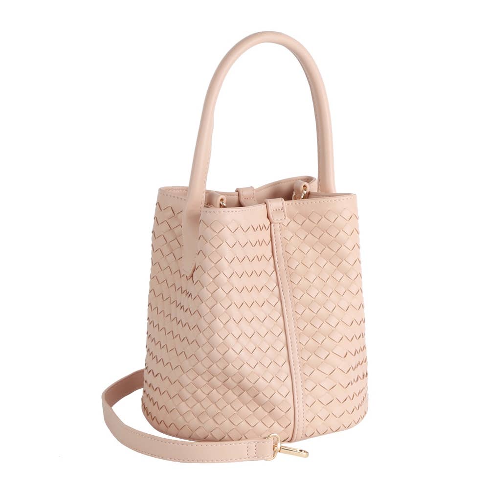 Susannah Basket Weave Bucket Bag