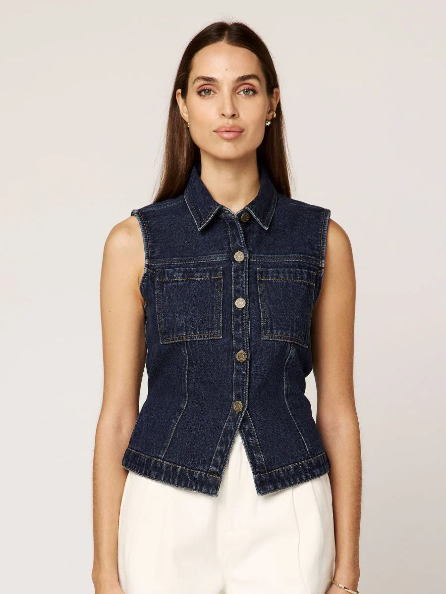 Franka Vest | Denim
