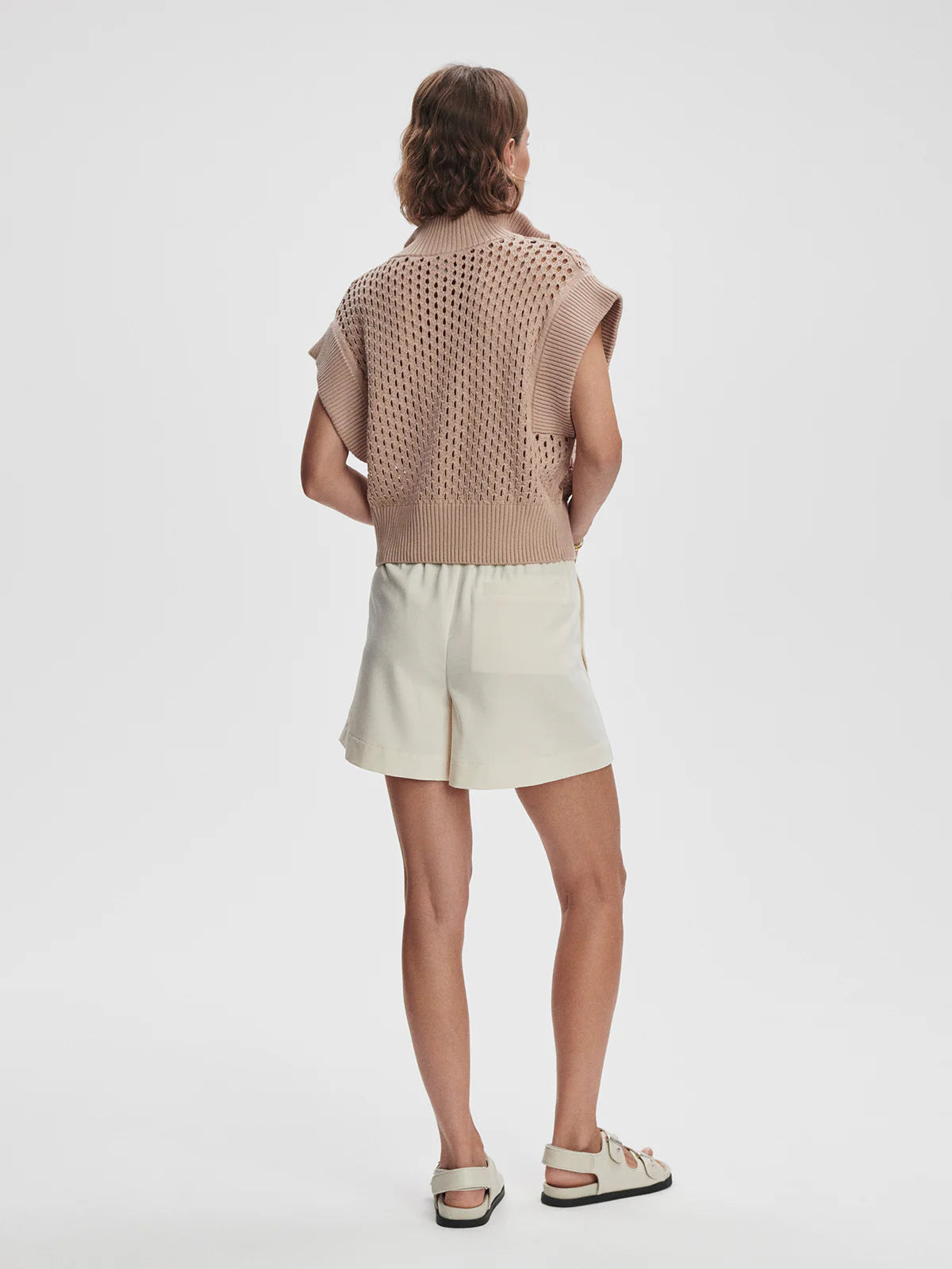 Gaines Half Zip Knit | Light Taupe