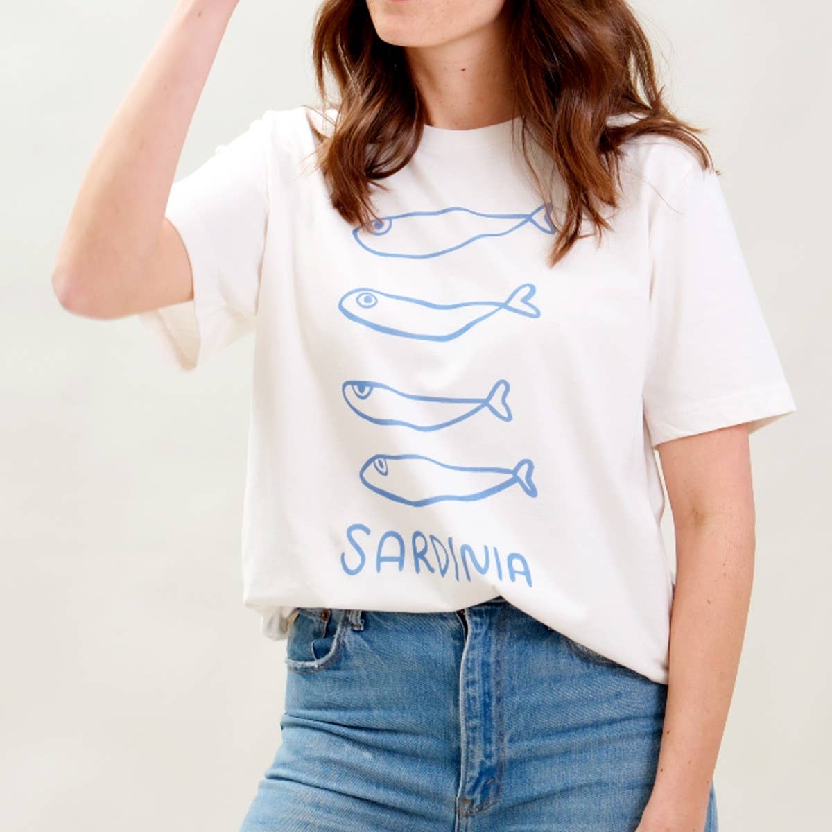 Sardinia Sardines Tee | White