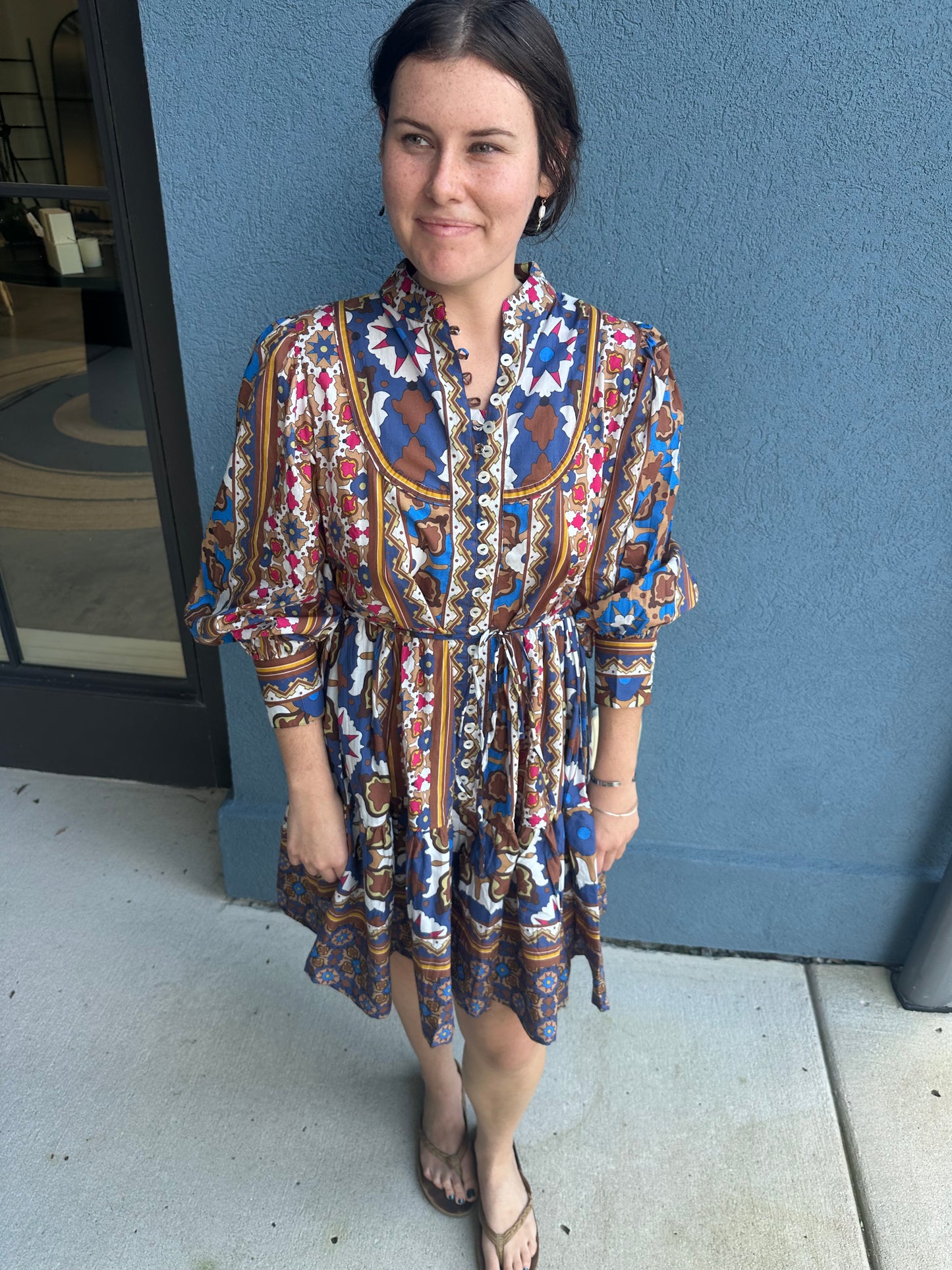 Andi Dress | Brown Mosaic