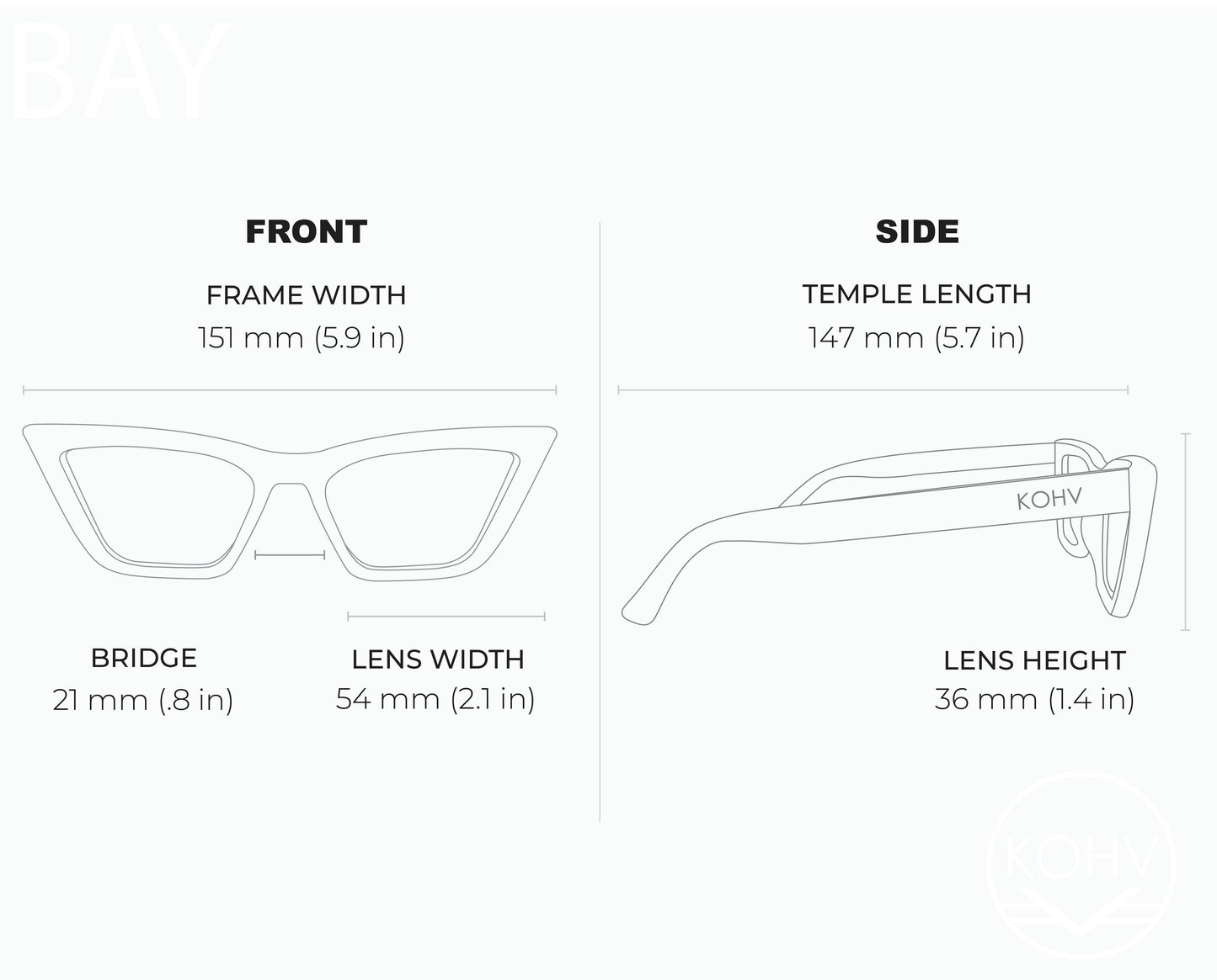 BAY MIDNIGHT Polarized Women's Cat Eye Fashion Sunglasses