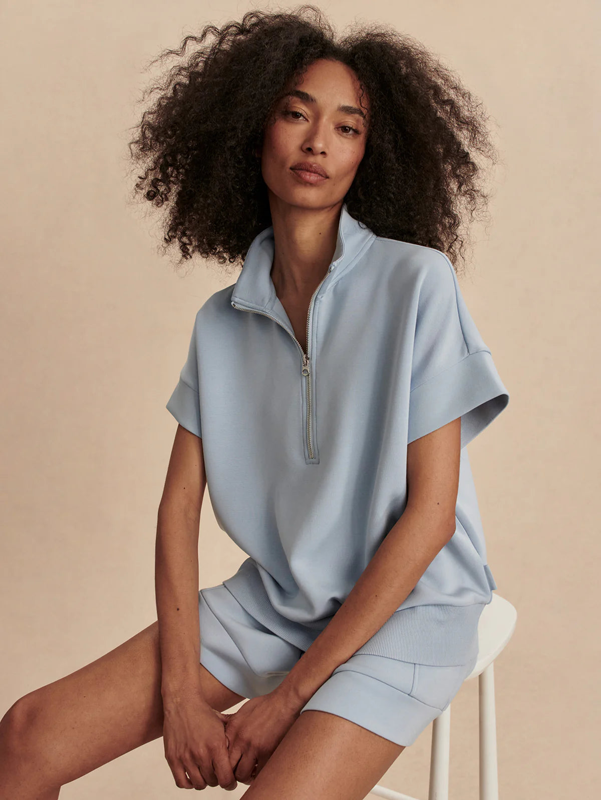 Ritchie Short Sleeve Sweat | Cashmere Blue
