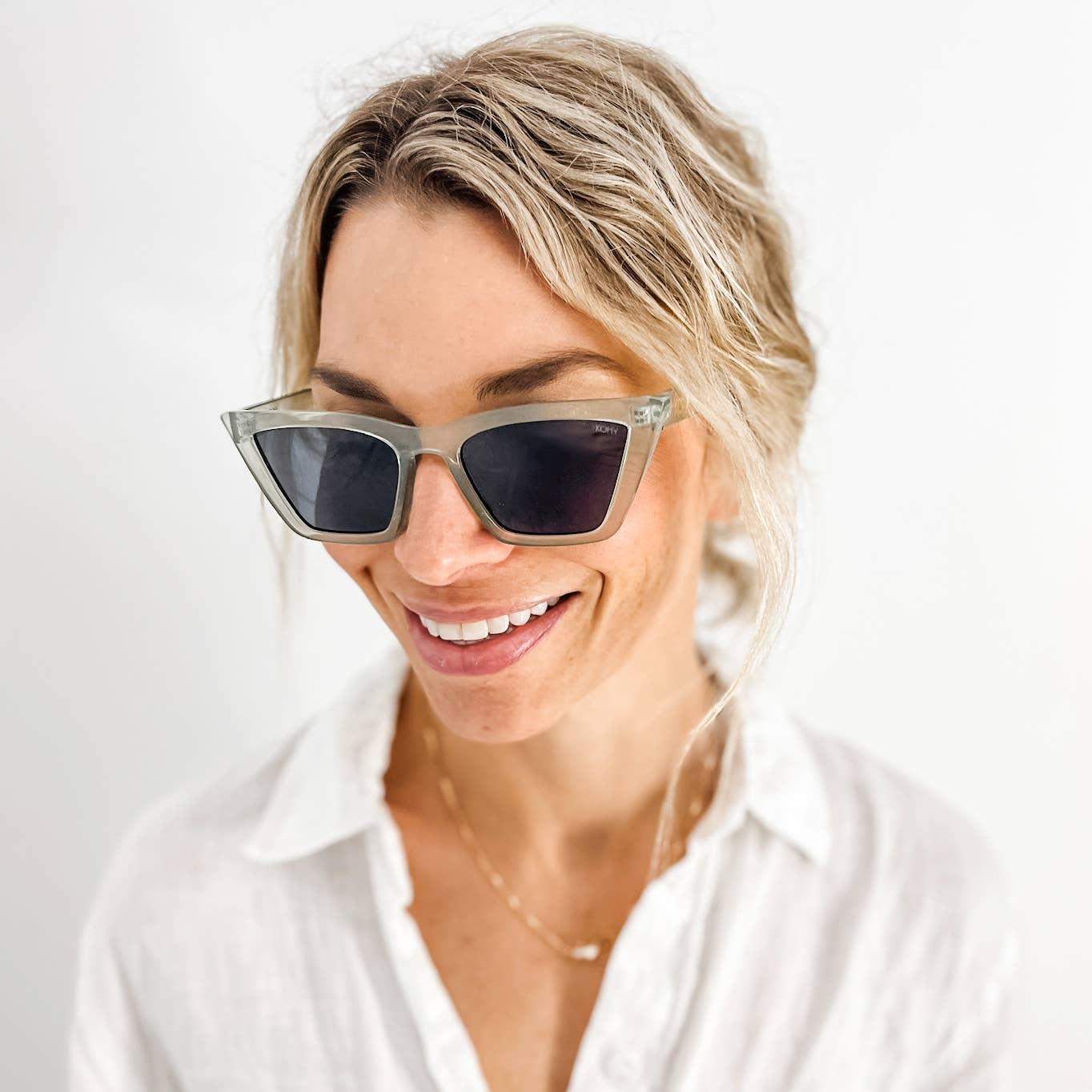 BAY SEAFOAM GREEN Polarized Women's Cat Eye Sunglasses