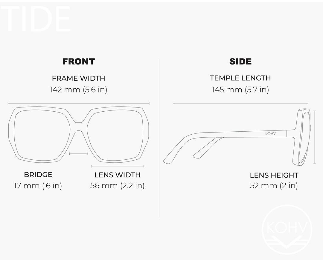 TIDE HONEY Polarized Square Designer Fashion Sunglasses