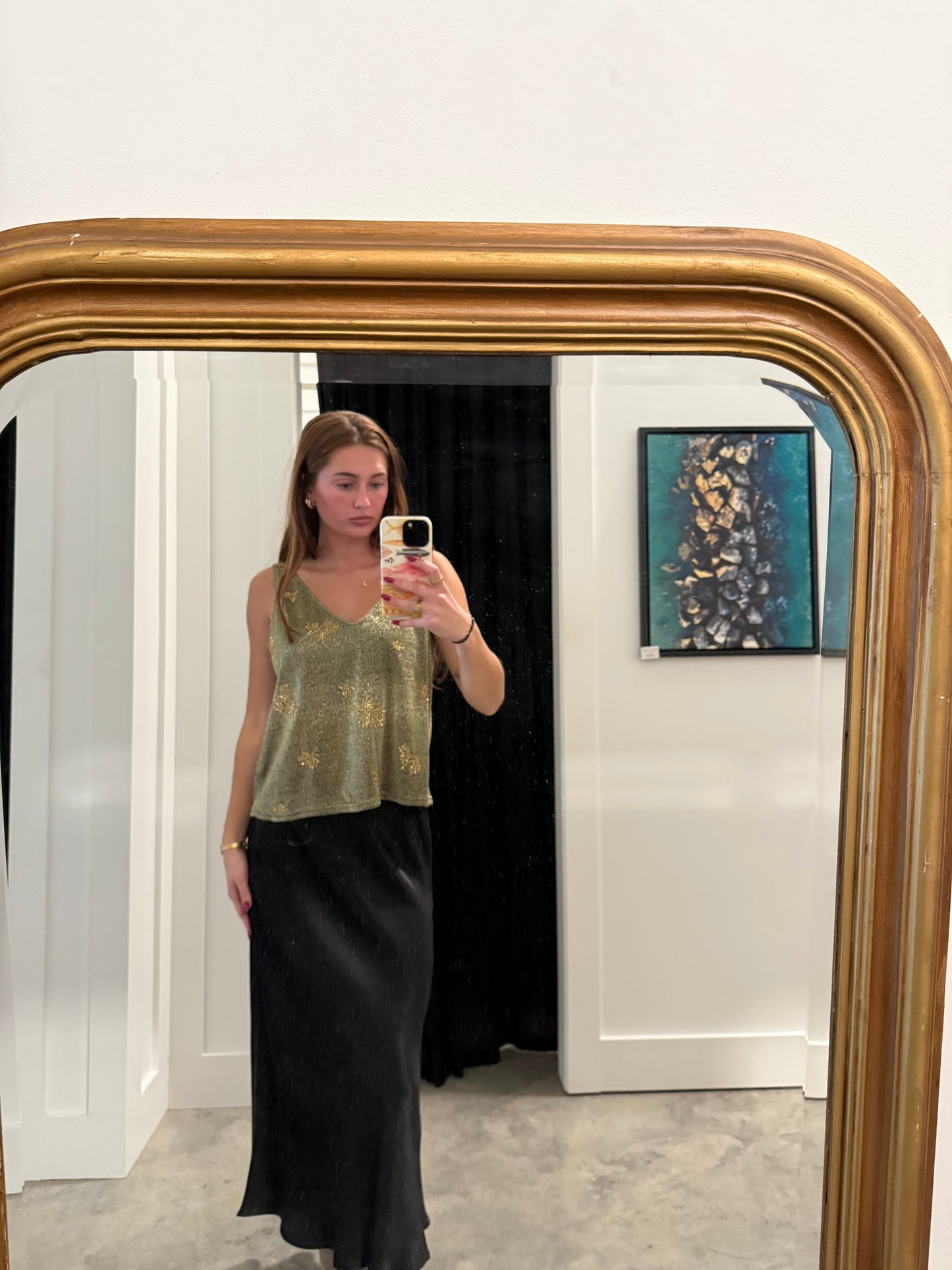 Charlie Satin Skirt | Black