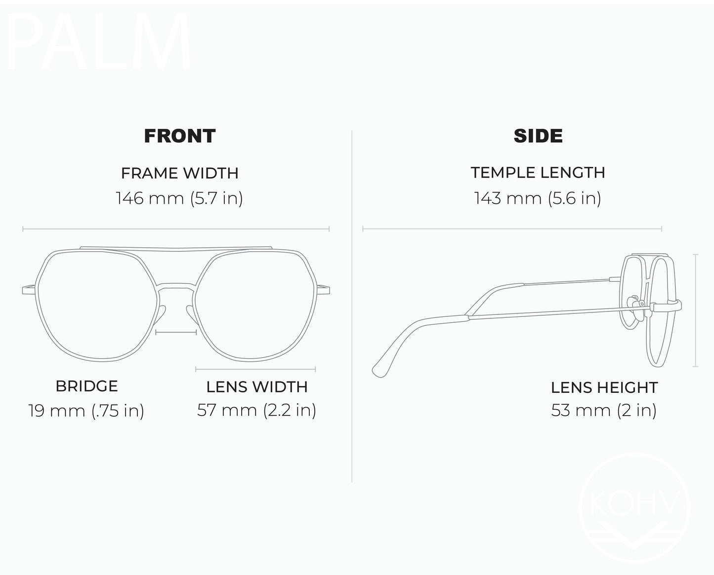 PALM FADE Polarized Premium Metal Geometric Sunglasses