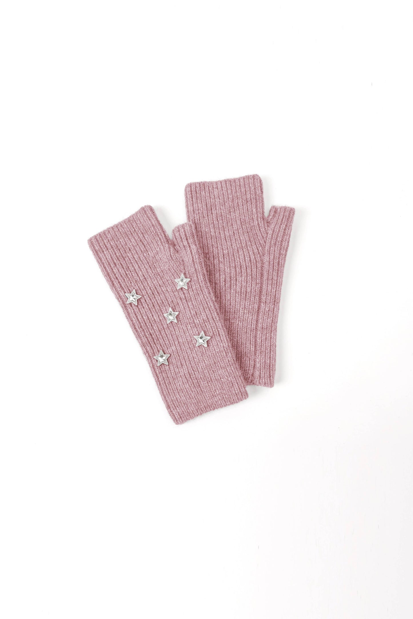 Star Embellished Angora Mittens