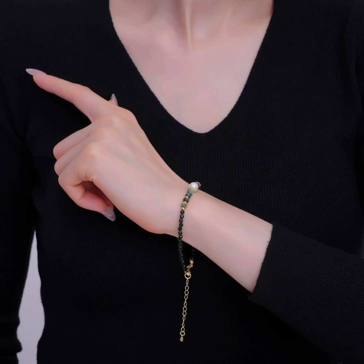 Malachite + Pearl Bracelet