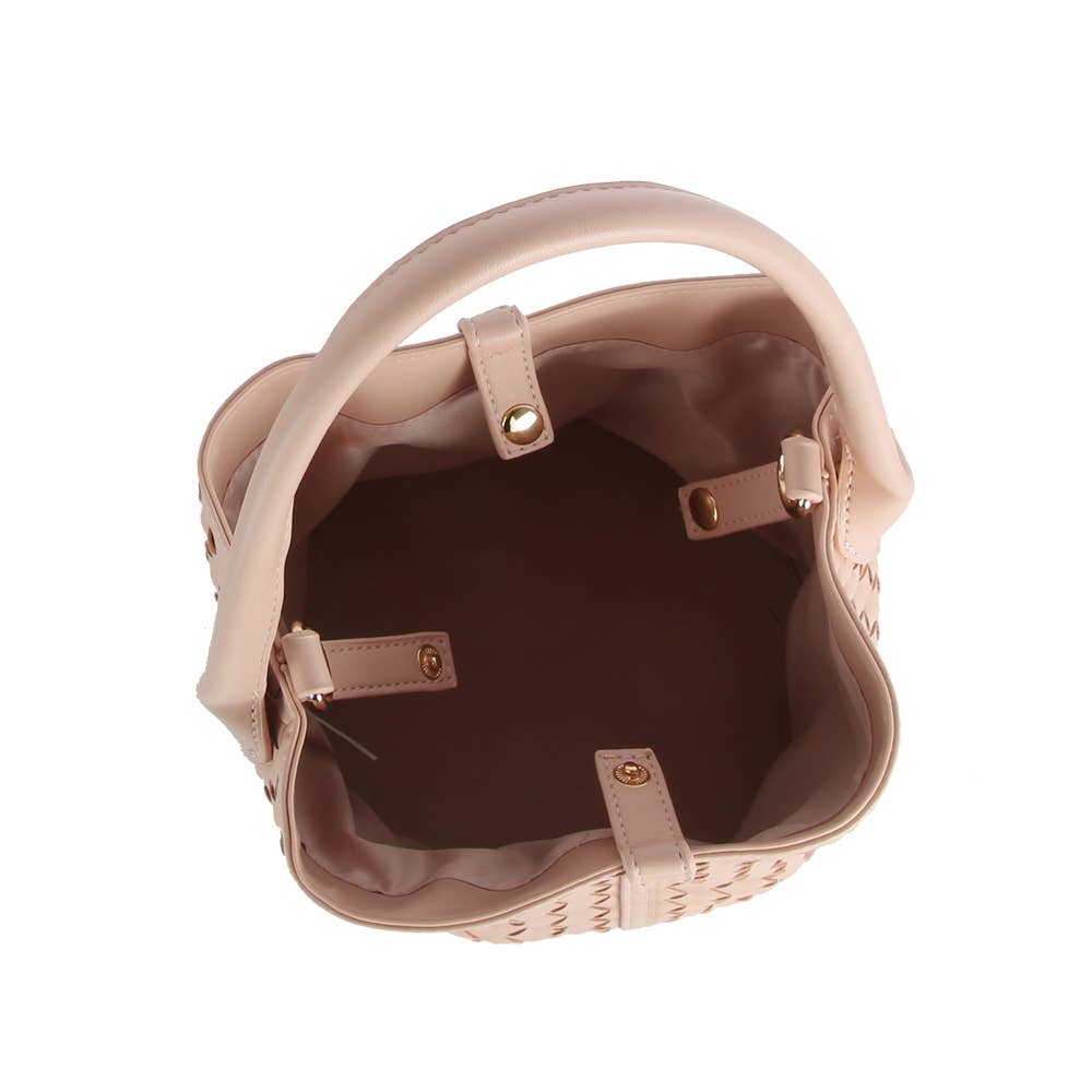 Susannah Basket Weave Bucket Bag