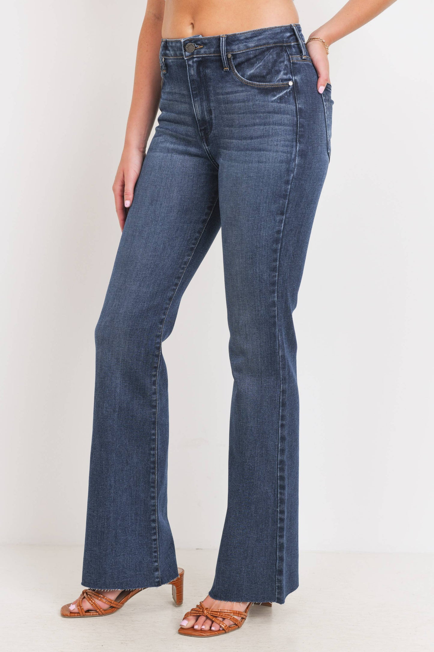 Darla -High Rise Scissor Cut Flare Jeans
