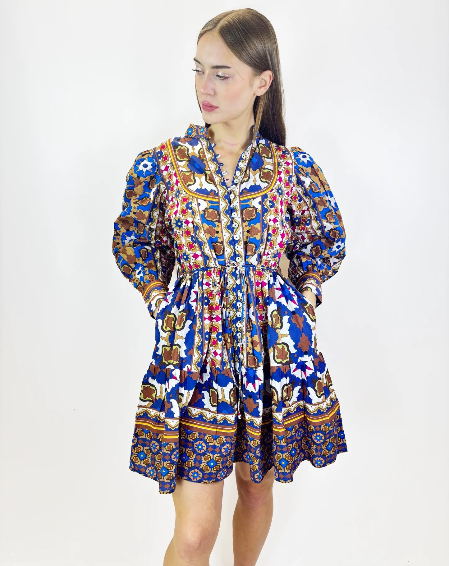 Andi Dress | Brown Mosaic