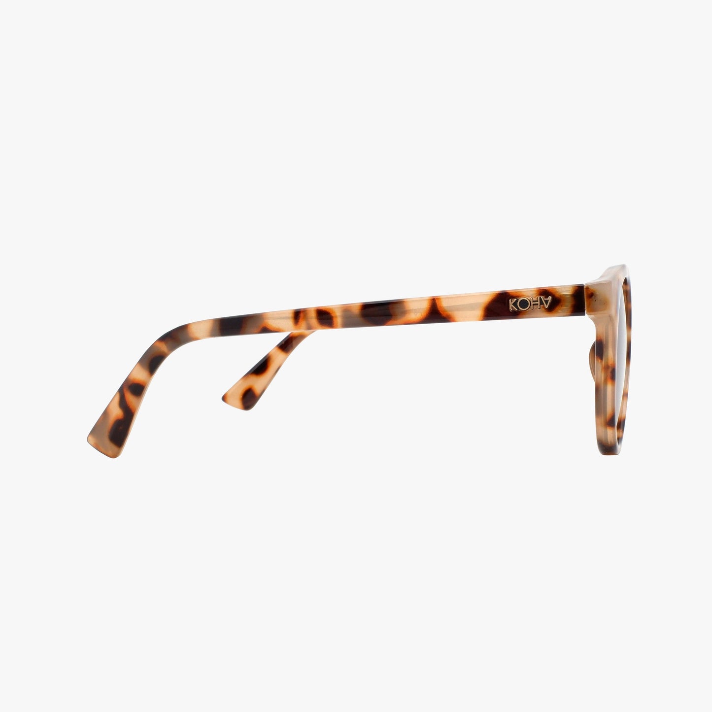 HERON LATTE TORTOISE Polarized Round Fashion Sunglasses