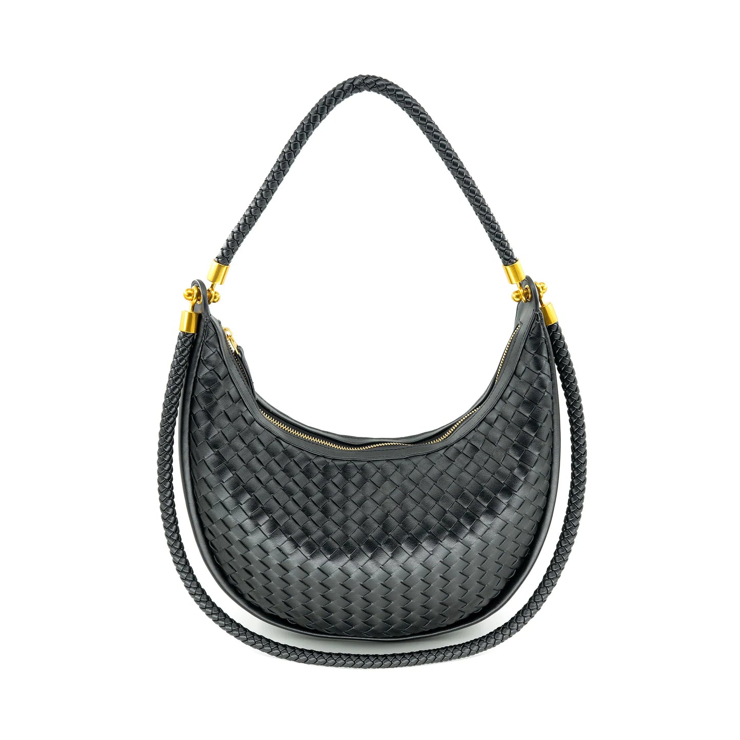 Colette Large Woven Hobo | Black