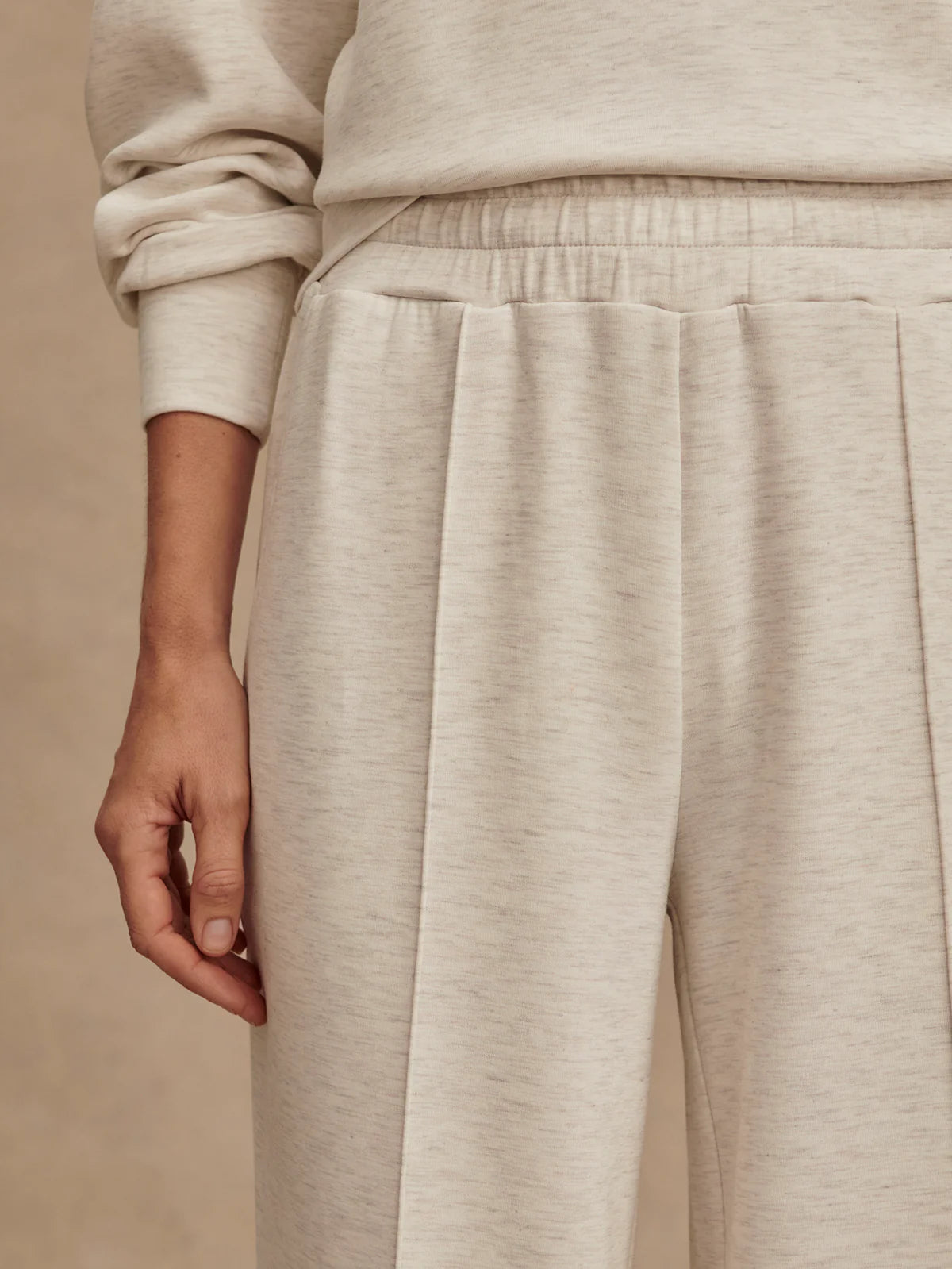 The Wide Leg Pant 28” | Ivory Marl