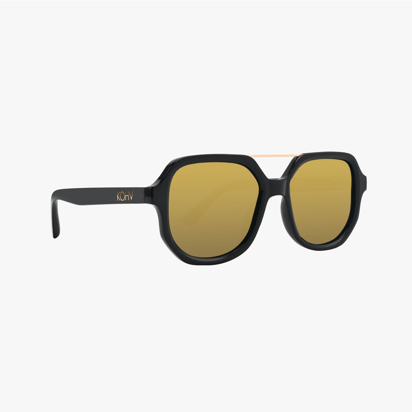 LUNA GOLD Polarized Square Designer Fashion Sunglasses