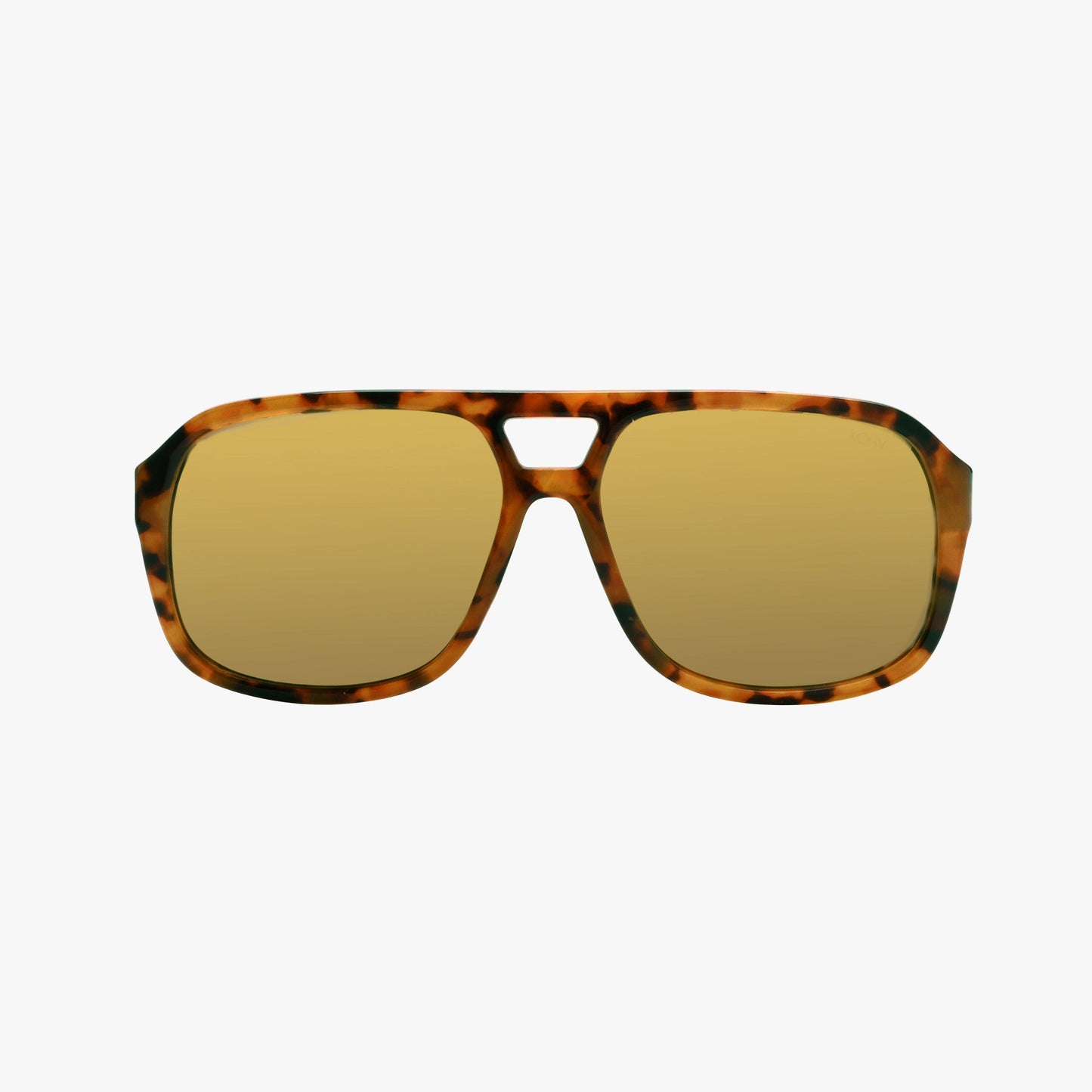 SUMMIT AMBER GOLD Polarized Square Trendy Aviator Sunglasses