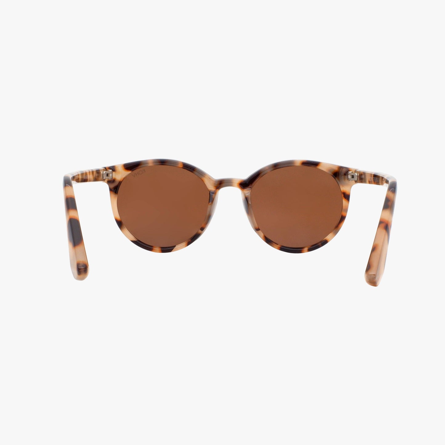 HERON LATTE TORTOISE Polarized Round Fashion Sunglasses