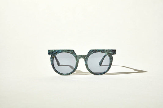Aster - Wild Tide Green and Blue Marble Sunglasses