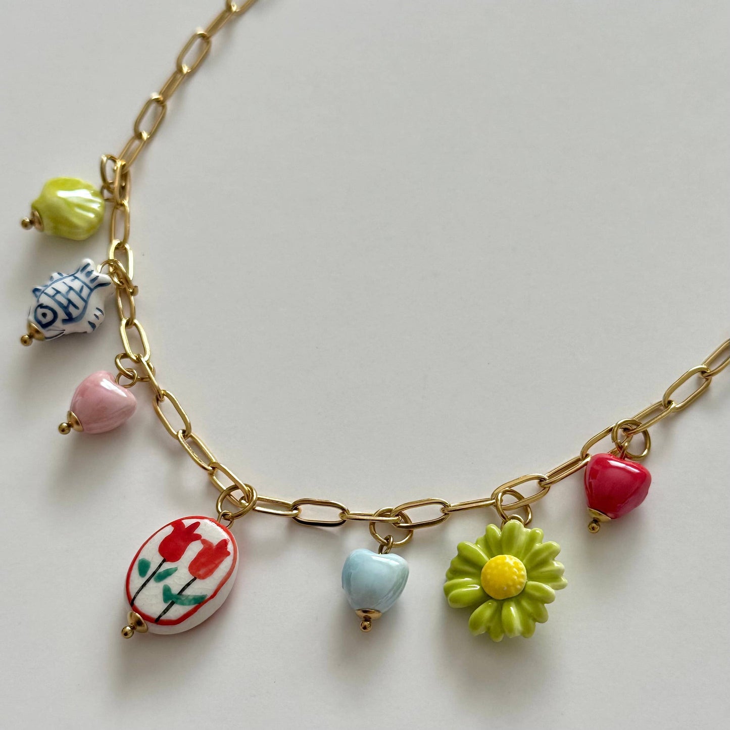 Paulina Charm Necklace- Gold