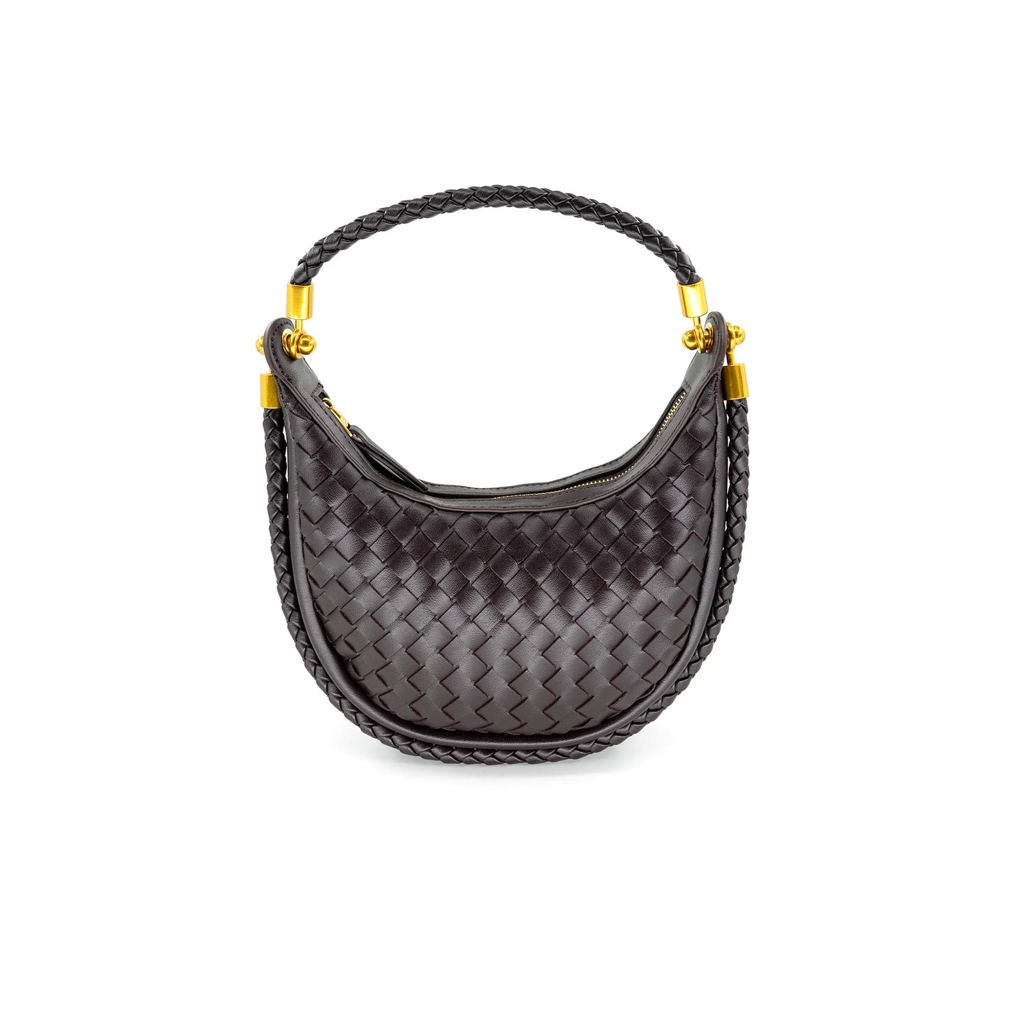 Colette Mini Woven Bag| Chocolate