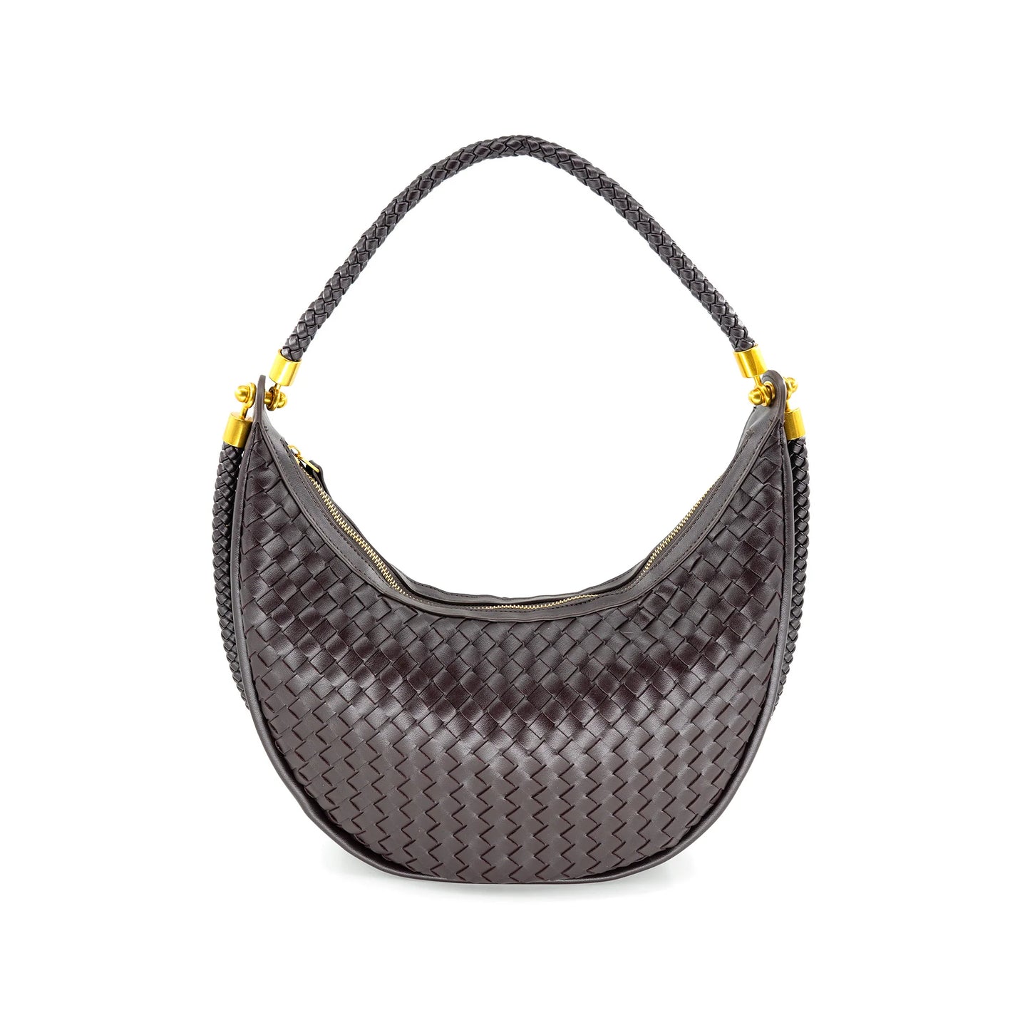 Colette Large Woven Handbag | Chocolate