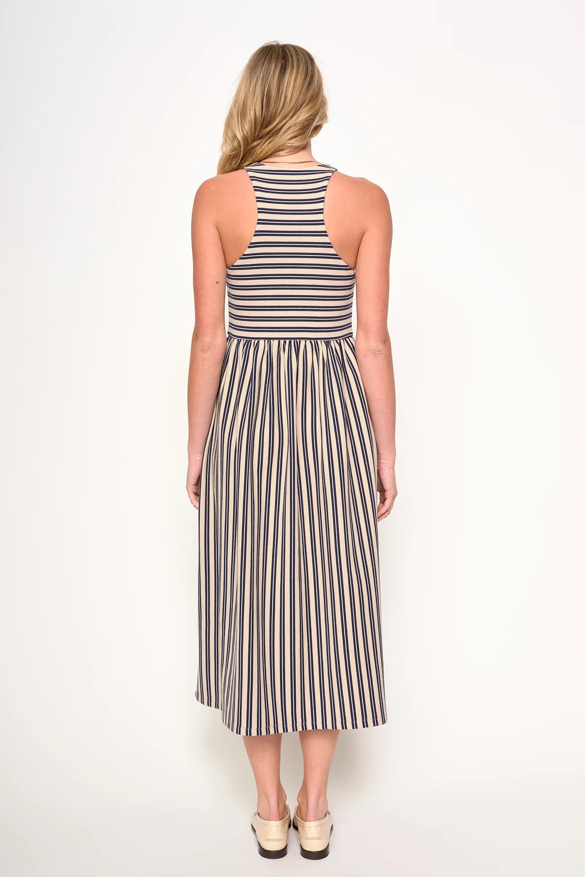 Renzo Dress | Navy + Taupe
