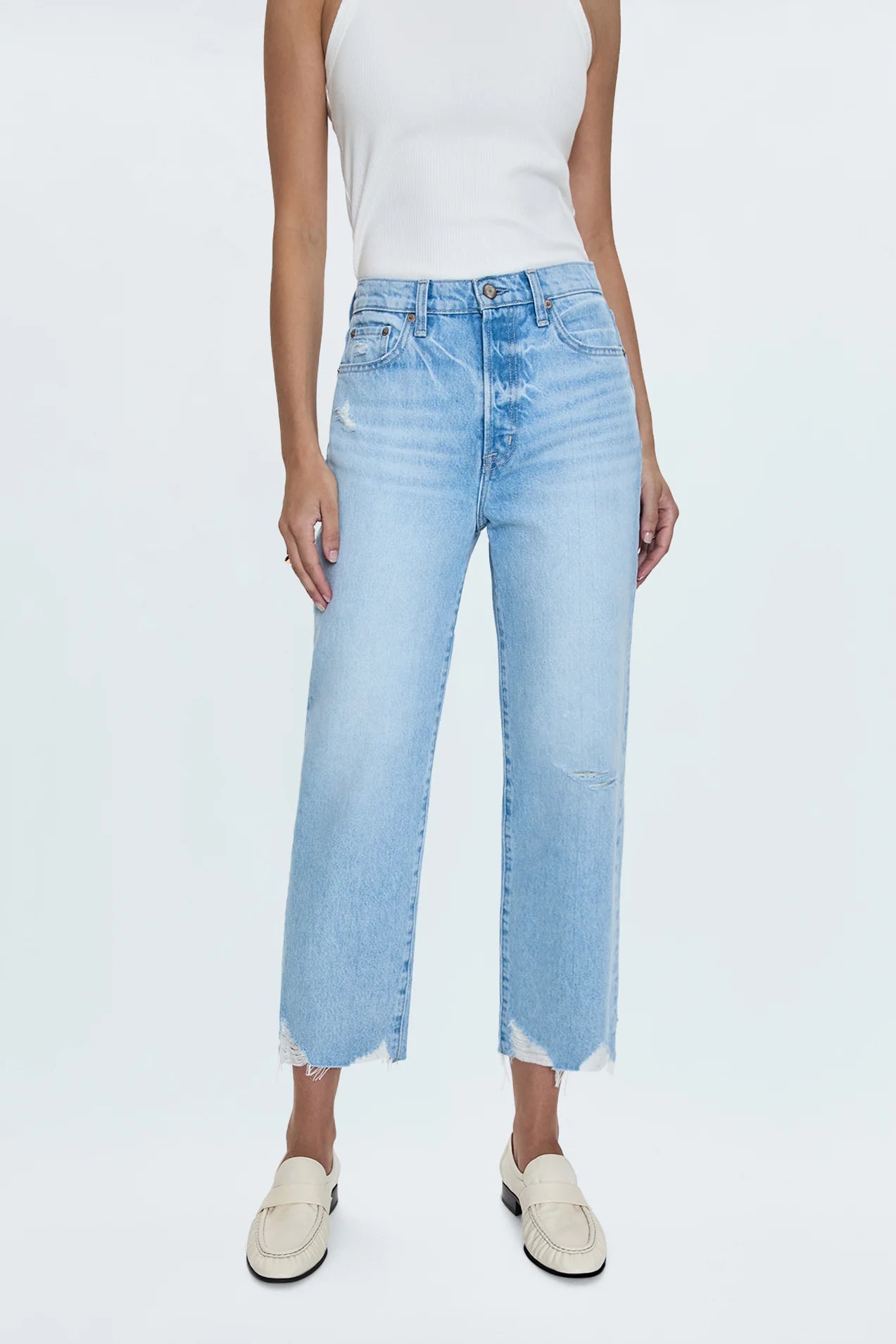 CASSIE CROP SUPER HIGH RISE STRAIGHT CROP JEAN | LEISURE VINTAGE