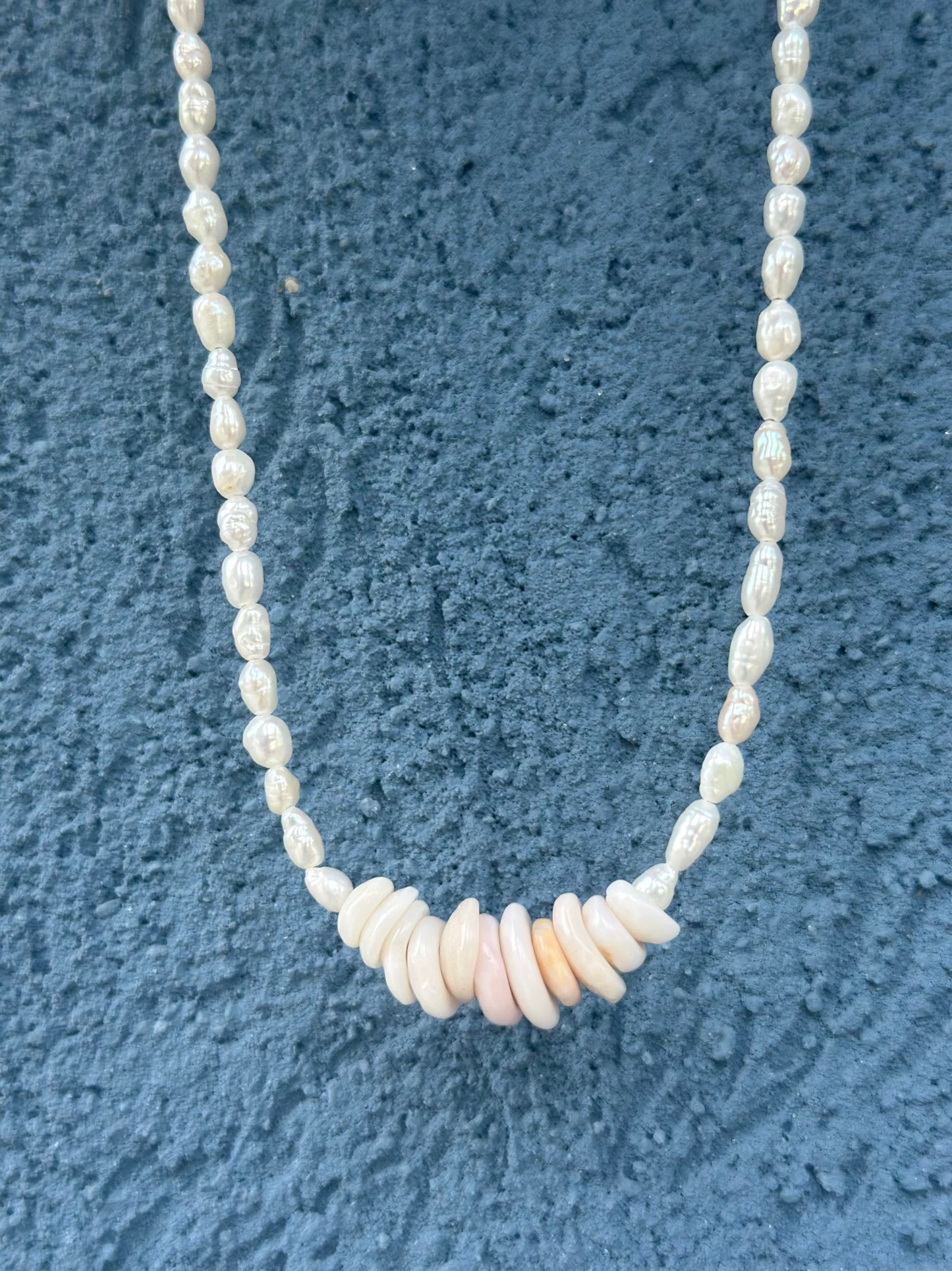 Pearl + Puka Collar Necklace