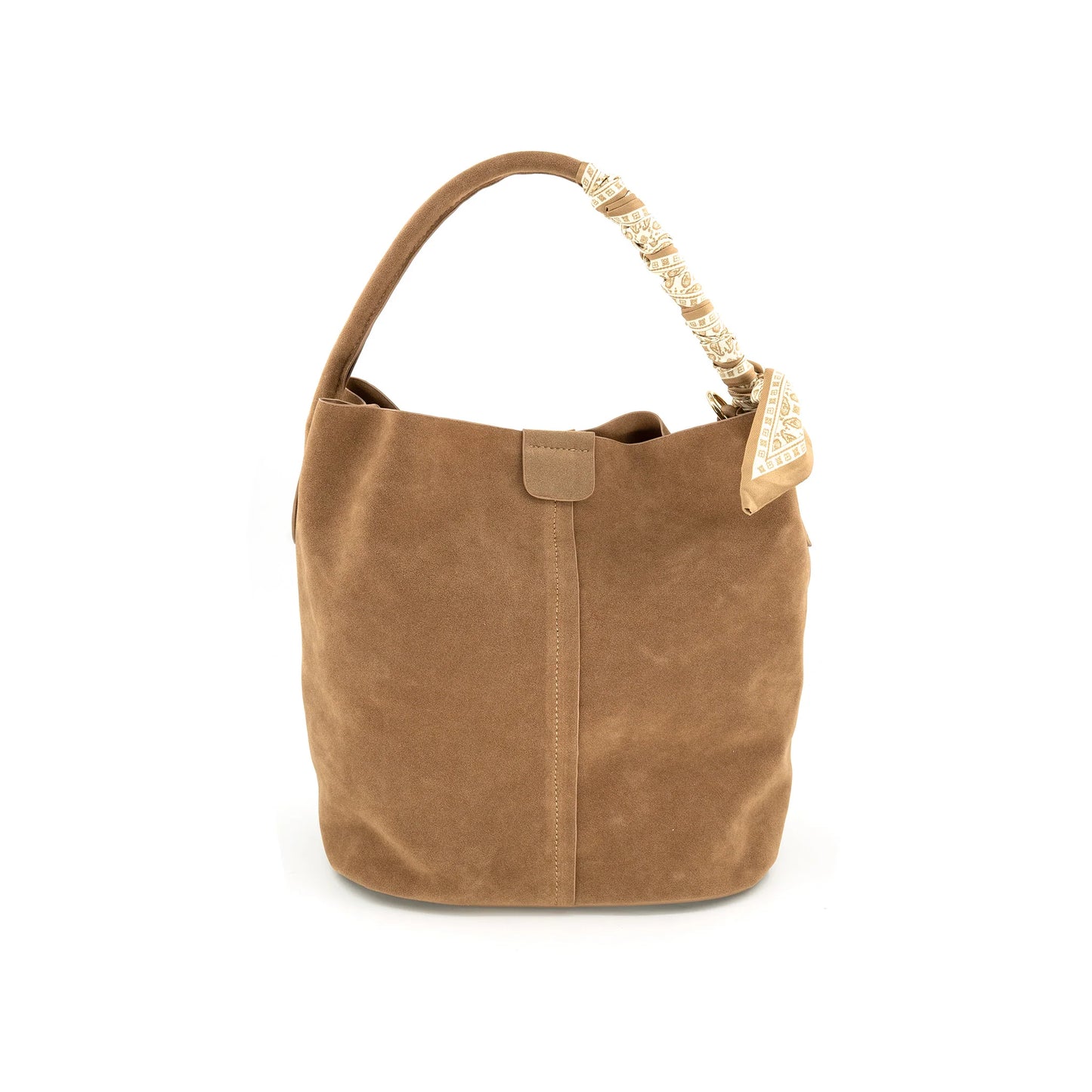 Celeste Suede Bucket Bag | Tan