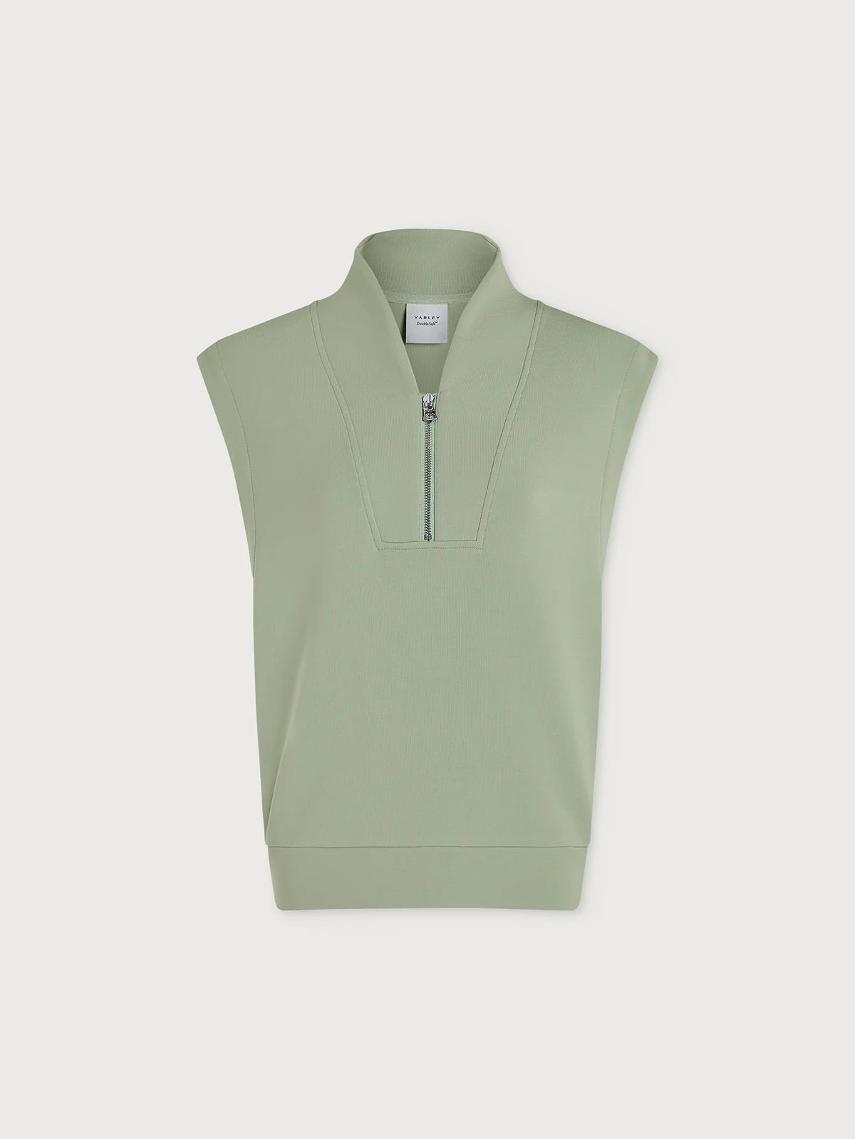 Loretta Half Zip Sleeveless | Snow Sage