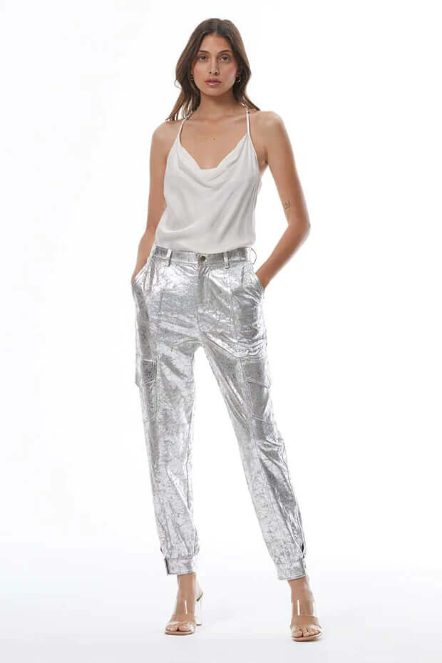 Priscilla Pant | Distressed Silver