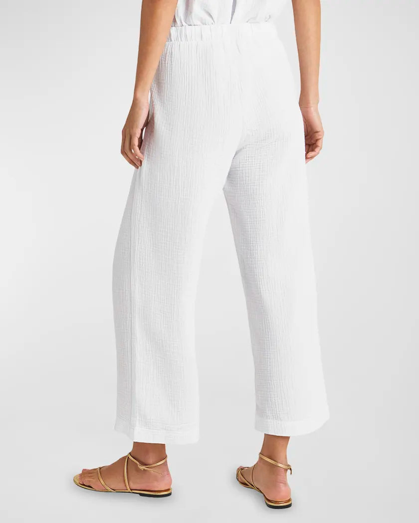Kit Eyelet Gauze Pant| White