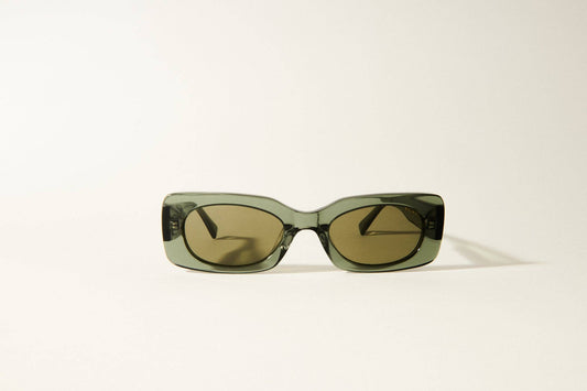 Iris - Verde Palma Green Rectangular Acetate Sunglasses