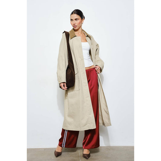 Bella Contrast Collar Barn Coat