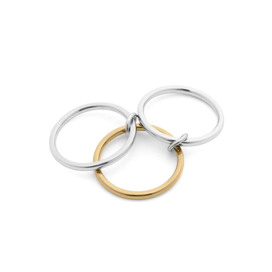 Mixed Metal Triple Ring