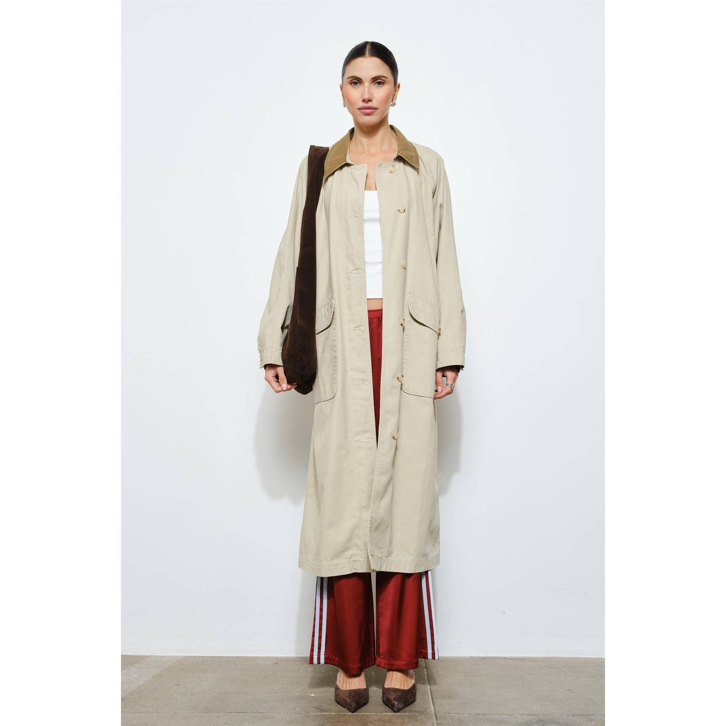 Bella Contrast Collar Barn Coat