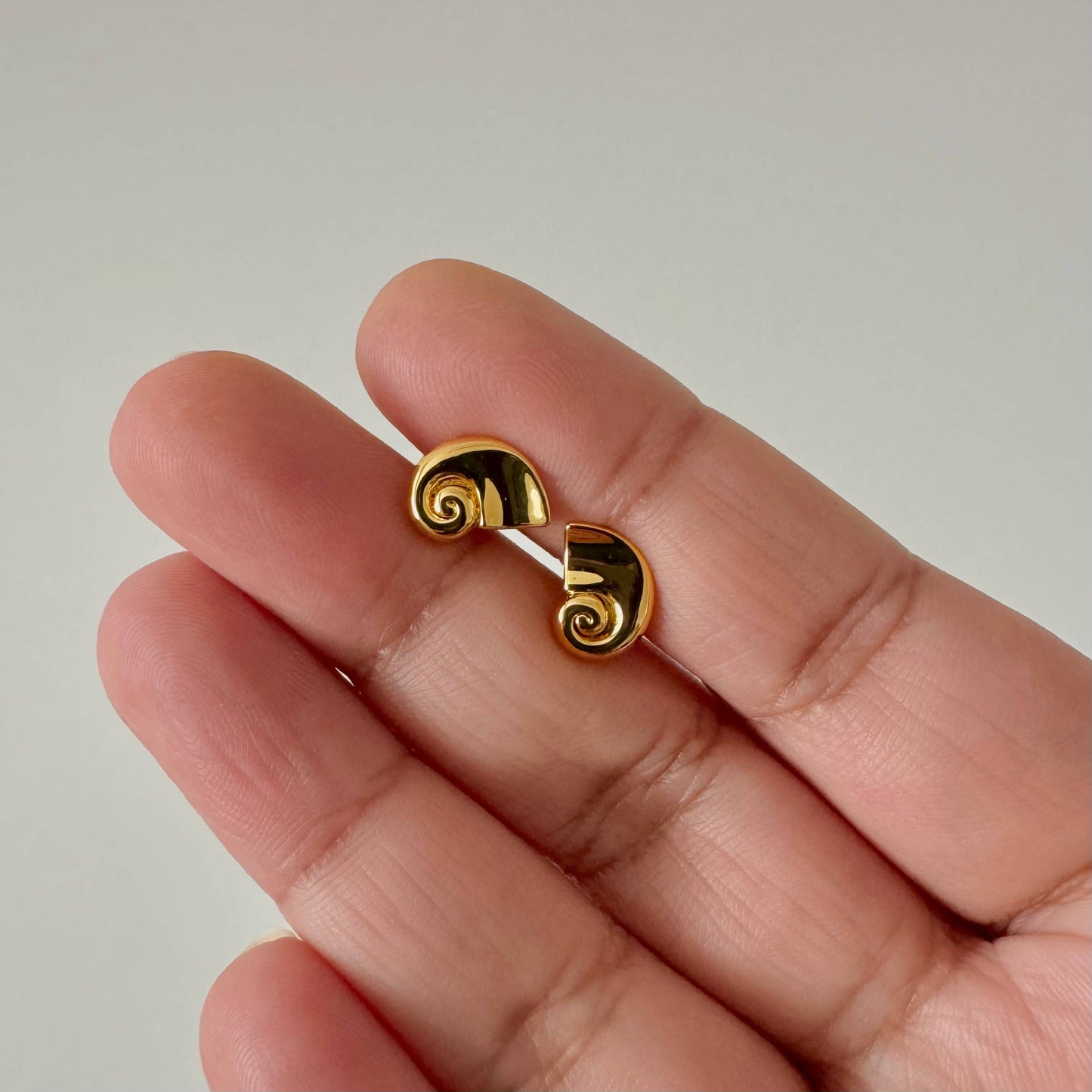 Nautilus Shell Studs