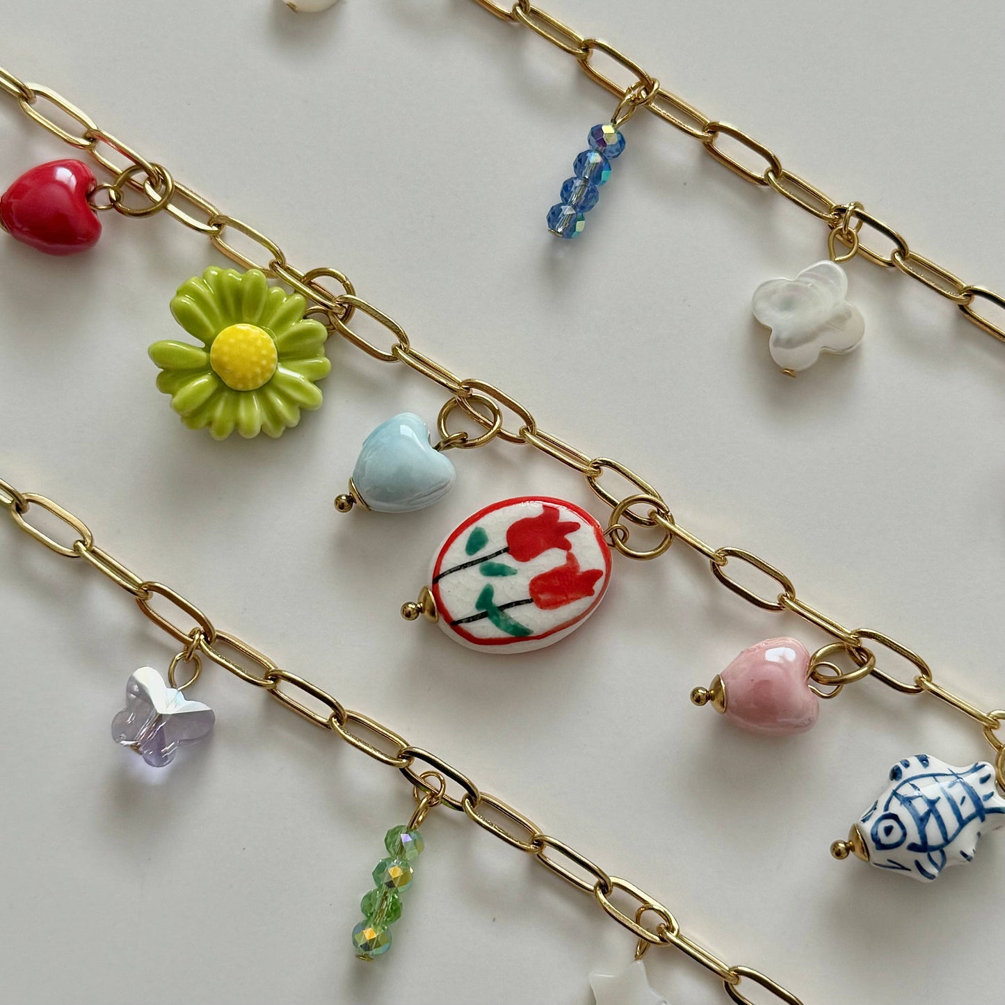 Paulina Charm Necklace- Gold
