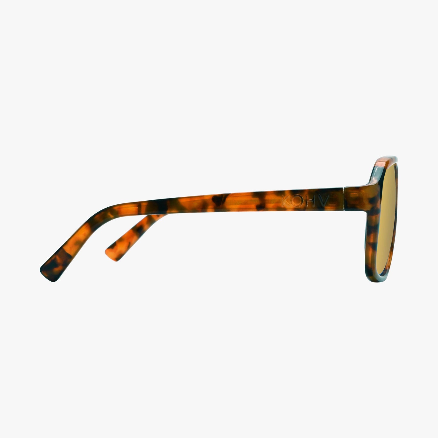 SUMMIT AMBER GOLD Polarized Square Trendy Aviator Sunglasses