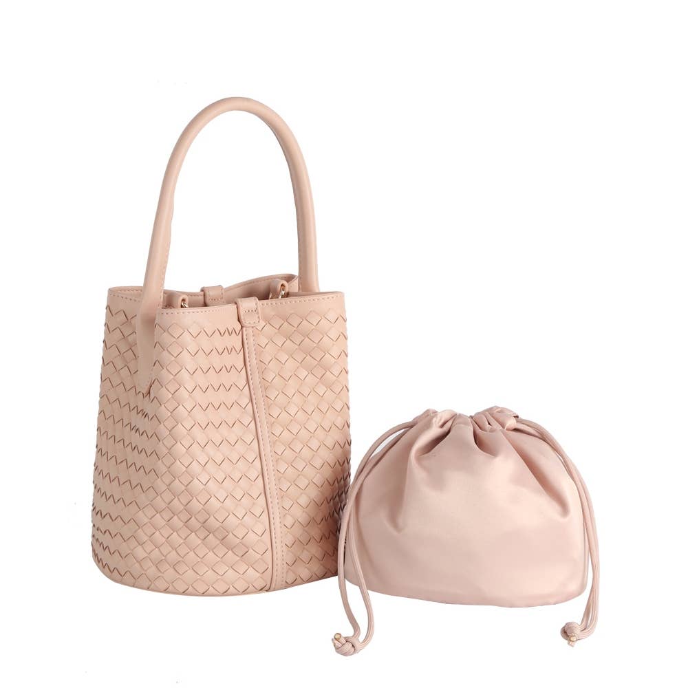 Susannah Basket Weave Bucket Bag