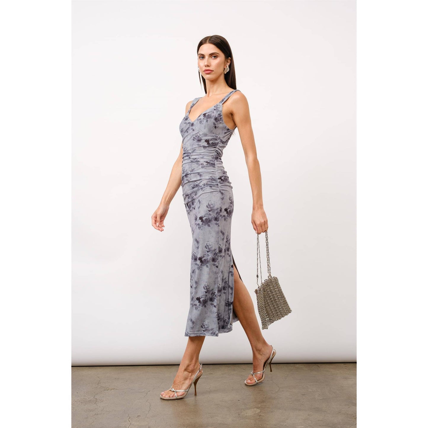 Hayley Ruched Fitted Maxi Dress