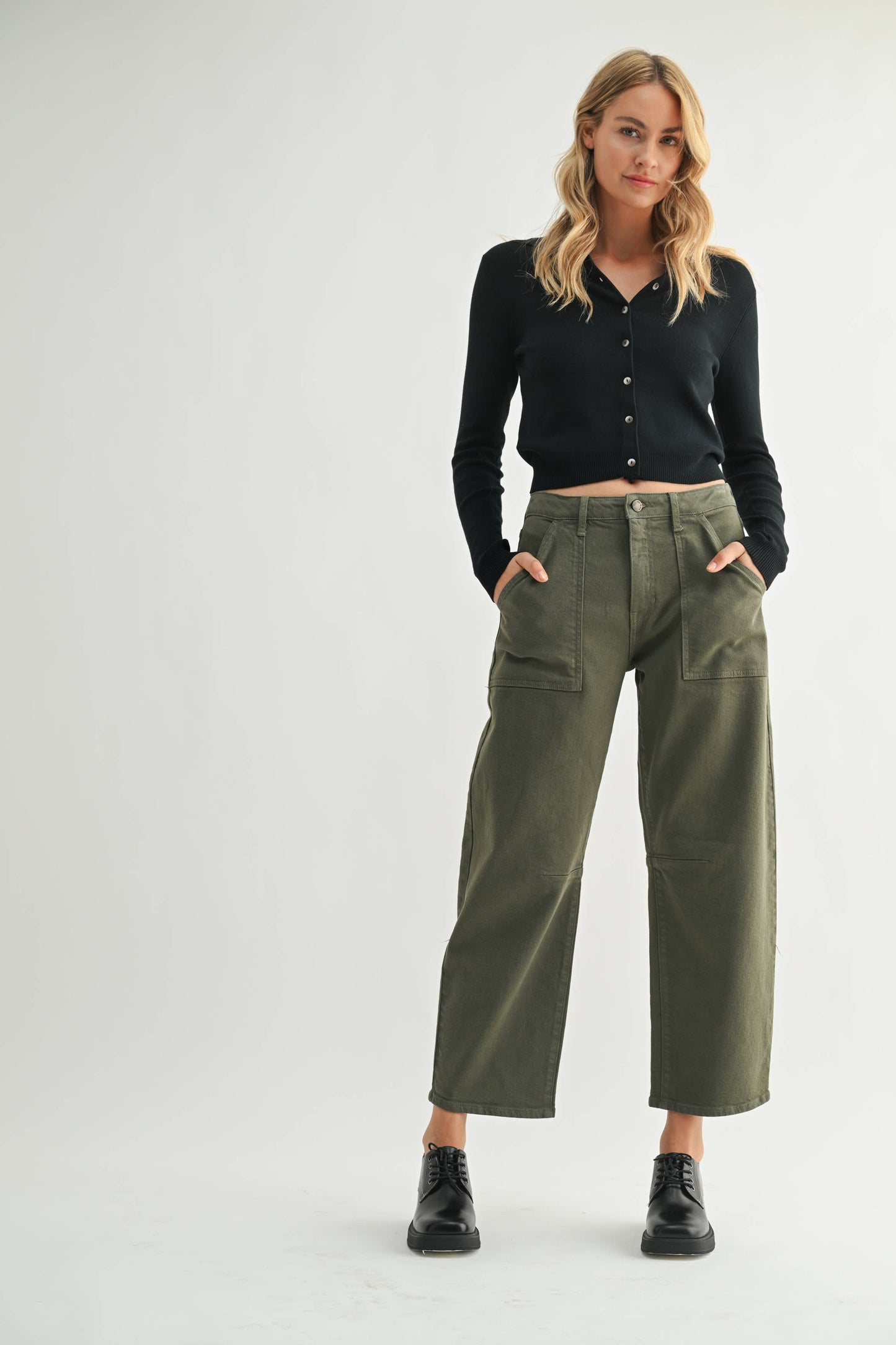 Cassie Utility Seamed Barrel Jeans