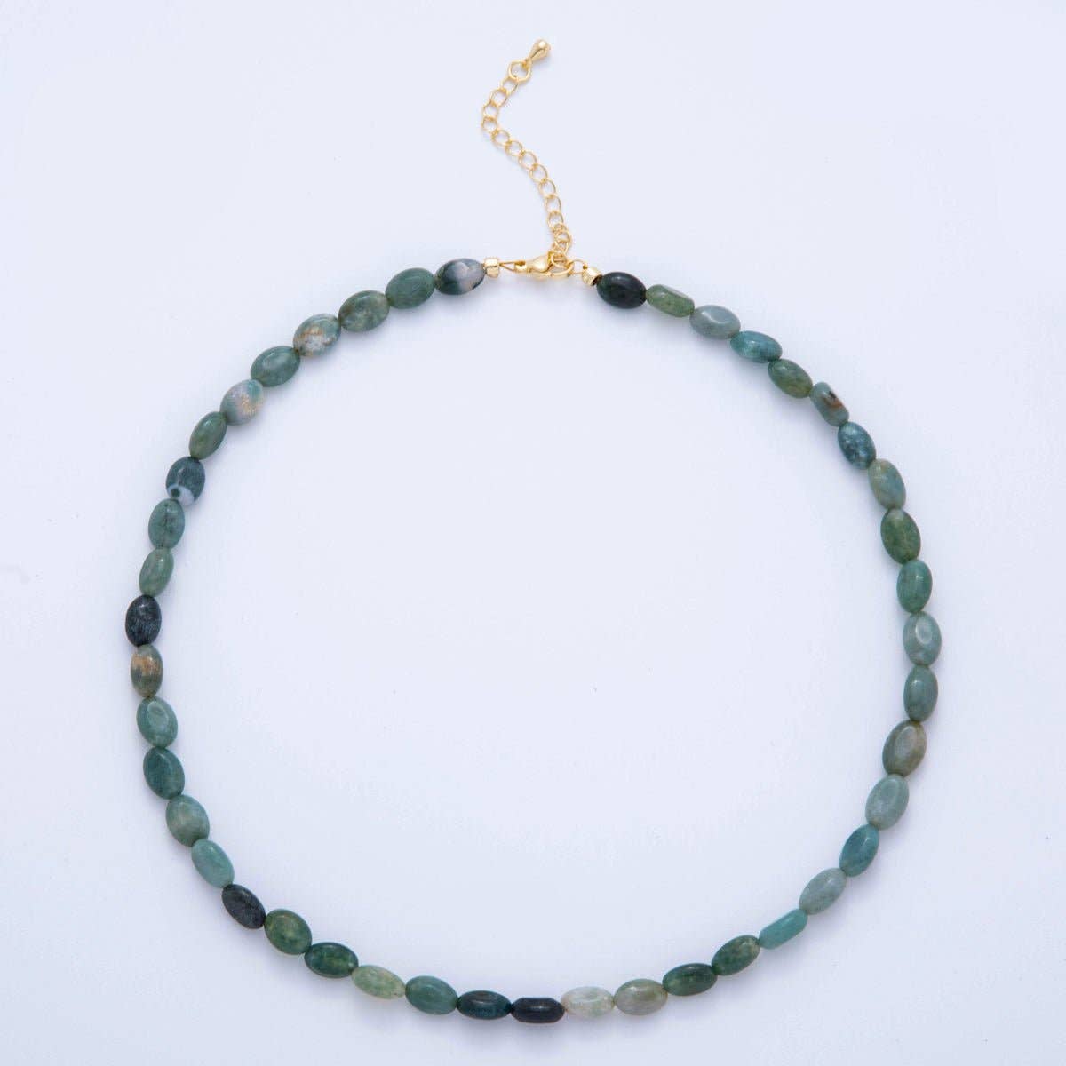 Green Aventurine Oblong Necklace