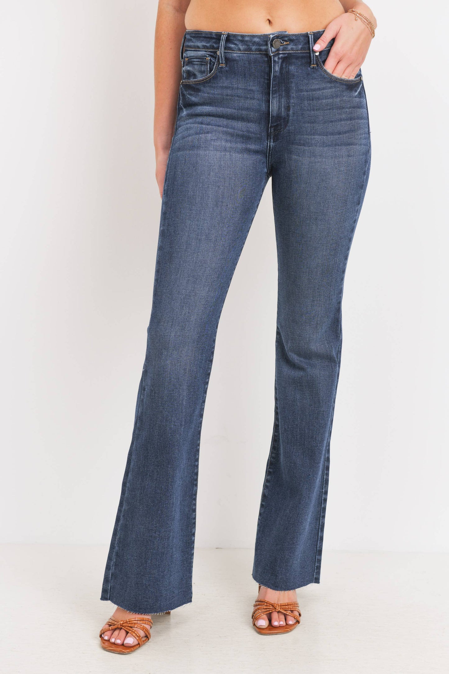 Darla -High Rise Scissor Cut Flare Jeans